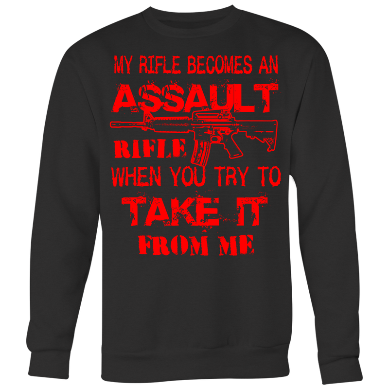 Assault Rifle Crewneck Sweatshirt Big Print