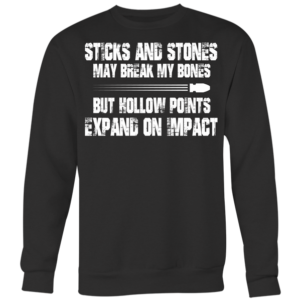 Sticks And Stones Crewneck Sweatshirt Big Print