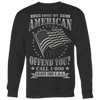 American Flag Crewneck Sweatshirt Big Print