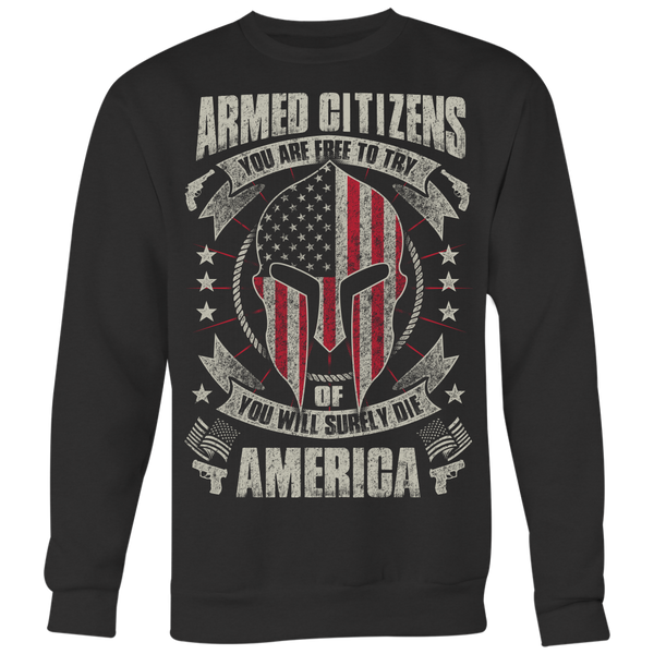 Armed Citizens Crewneck Sweatshirt Big Print