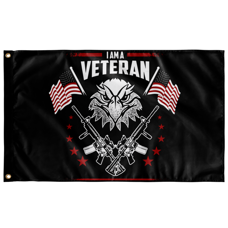 I Am A US Veteran Flag