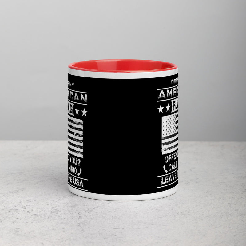 American Flag Mug with Color Inside