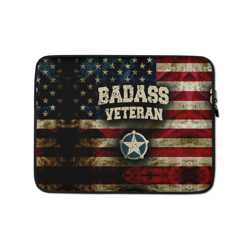 Badass Veteran Red Laptop Sleeve