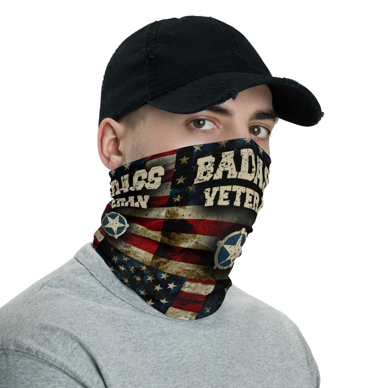 BadAss Veteran Red Star Neck Gaiter