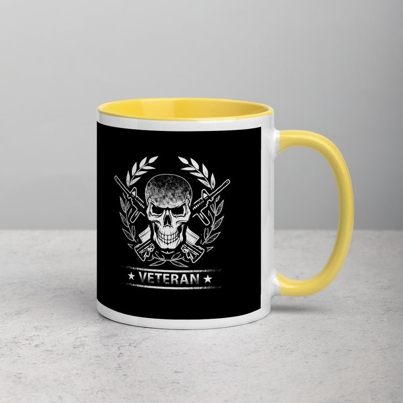 Skull Veteran Mug with Color Inside
