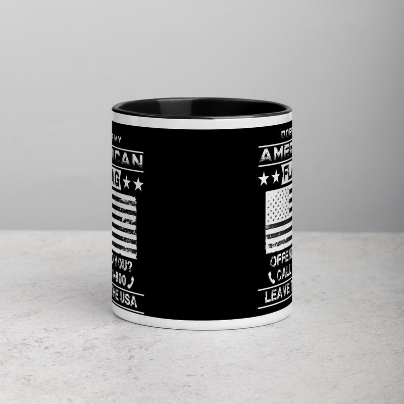 American Flag Mug with Color Inside