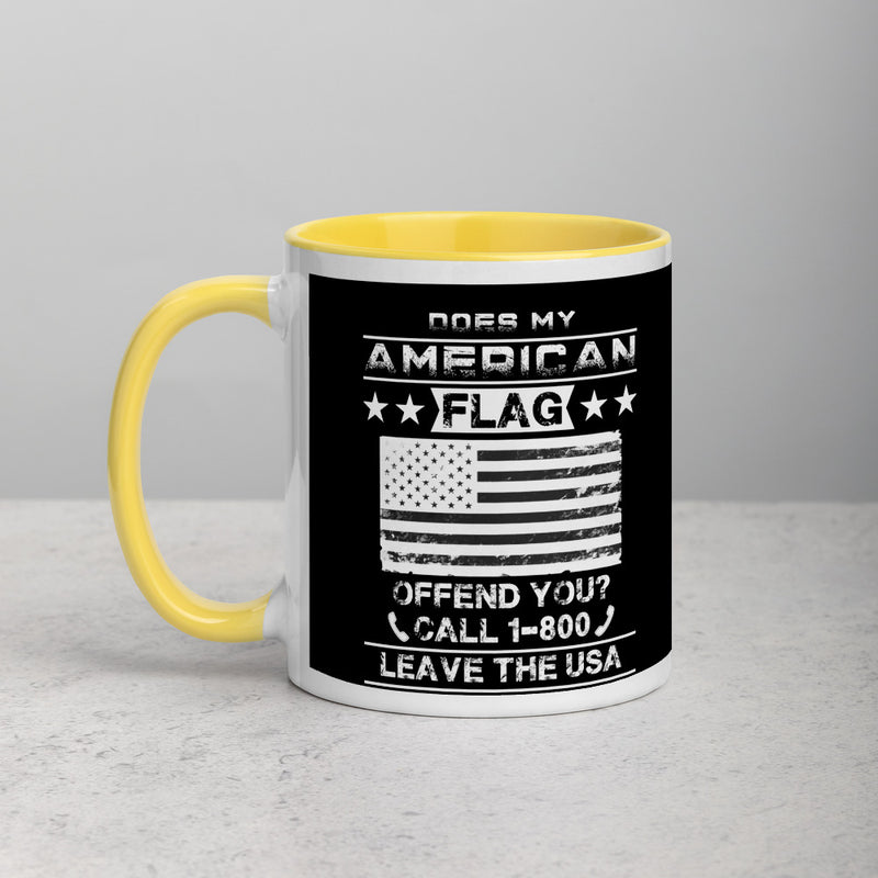 American Flag Mug with Color Inside