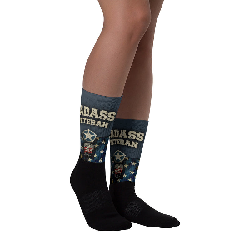 Blue Badass Veteran Socks