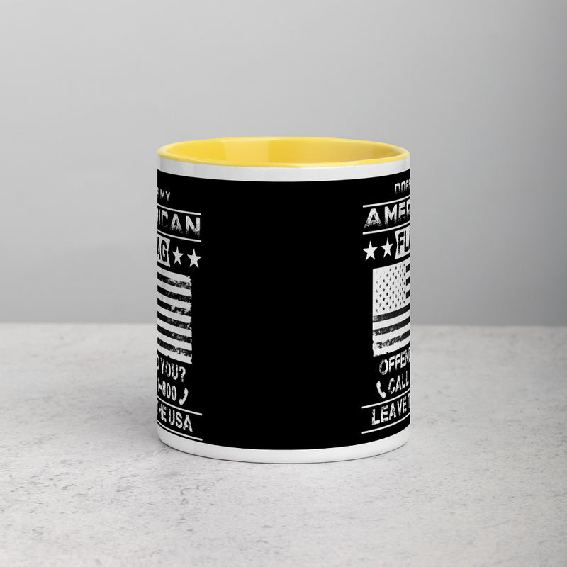 American Flag Mug with Color Inside