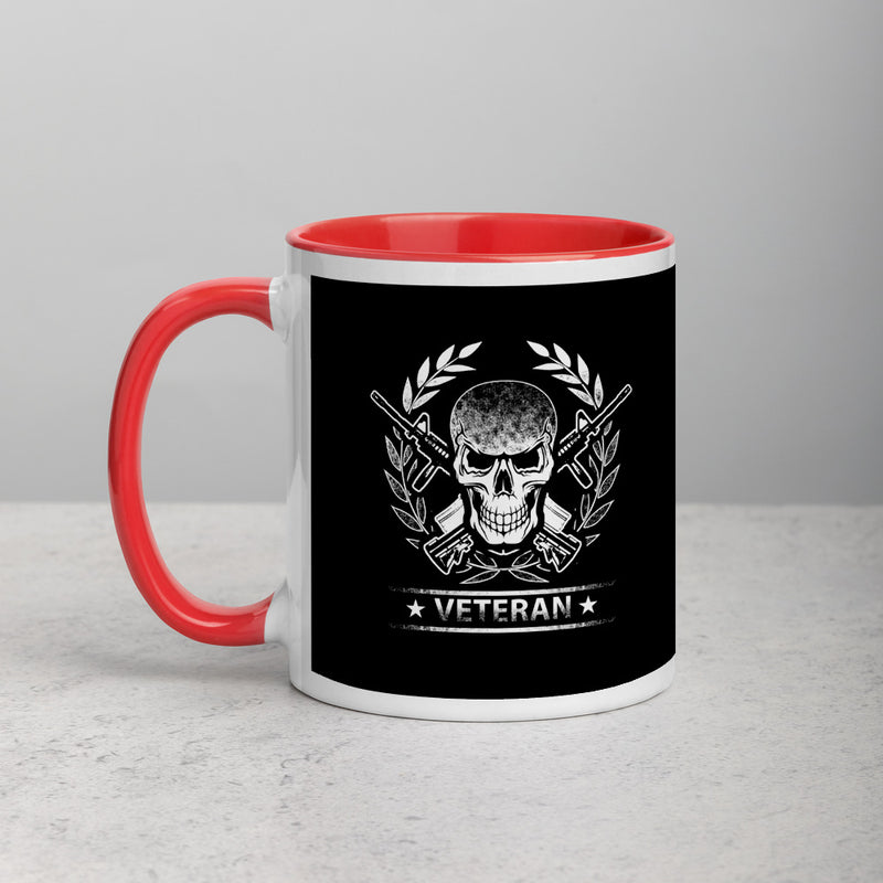 Skull Veteran Mug with Color Inside