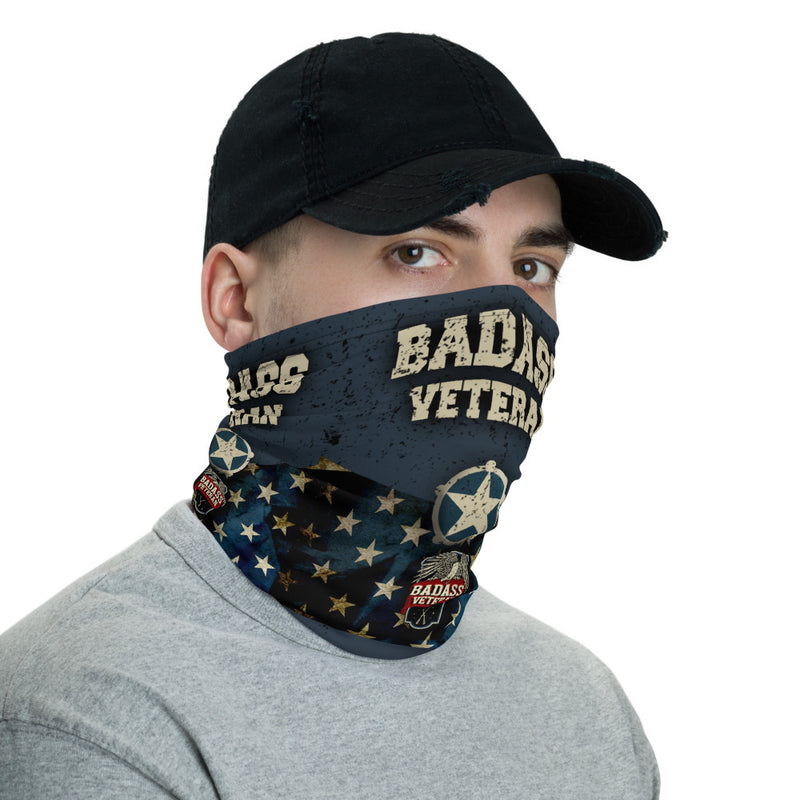 Badass Veteran Blue Star Neck Gaiter