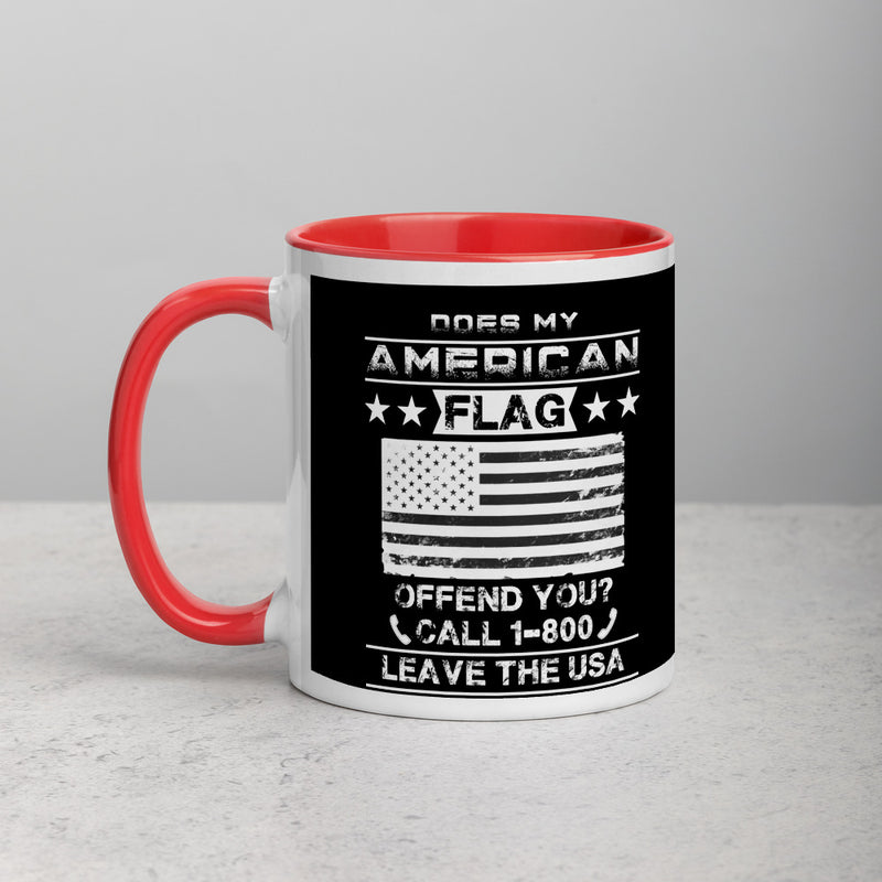 American Flag Mug with Color Inside