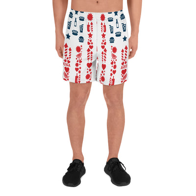 Navy Flag Men's Athletic Long Shorts