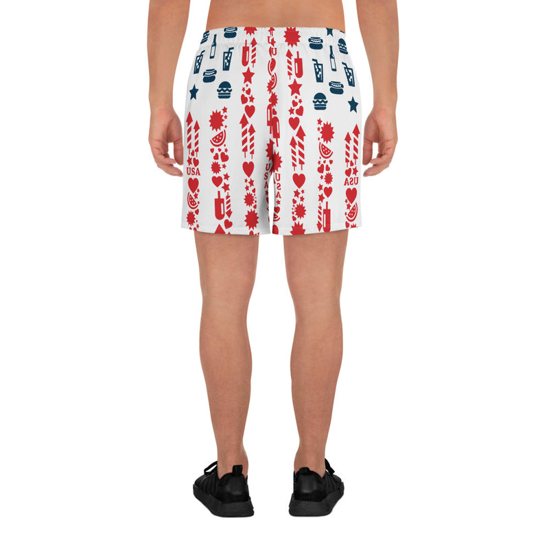Navy Flag Men's Athletic Long Shorts