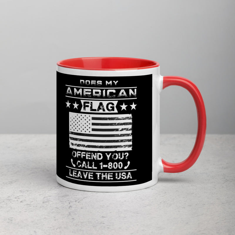 American Flag Mug with Color Inside