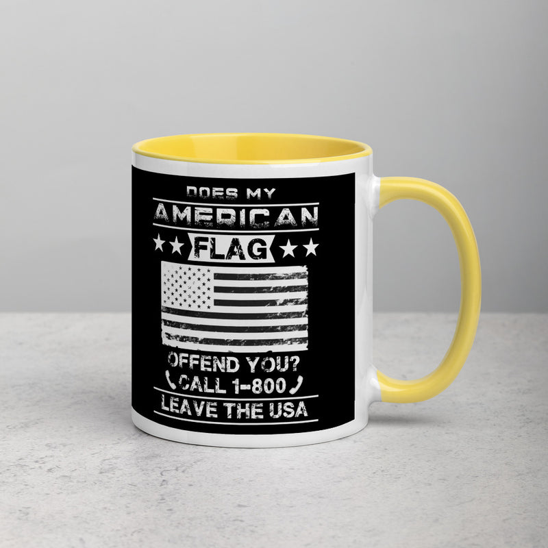 American Flag Mug with Color Inside