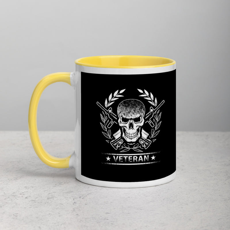 Skull Veteran Mug with Color Inside