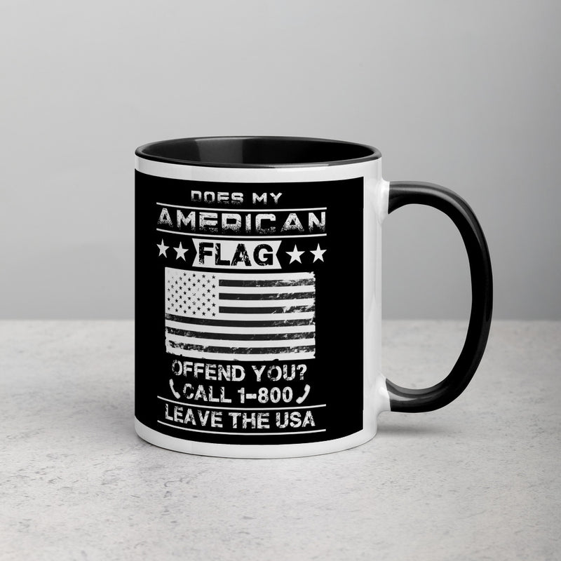 American Flag Mug with Color Inside