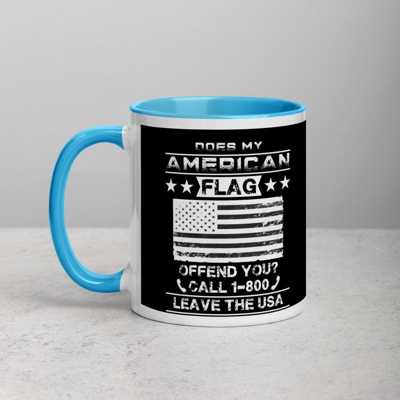 American Flag Mug with Color Inside