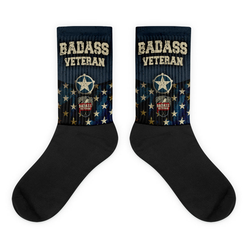 Blue Badass Veteran Socks