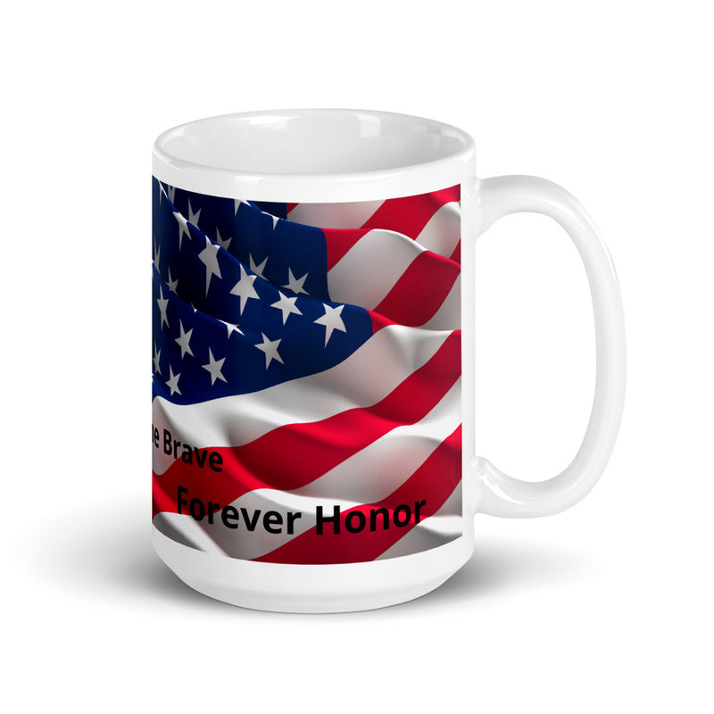 Never Forget White Glossy Mug (15 oz)