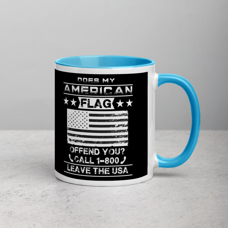 American Flag Mug with Color Inside
