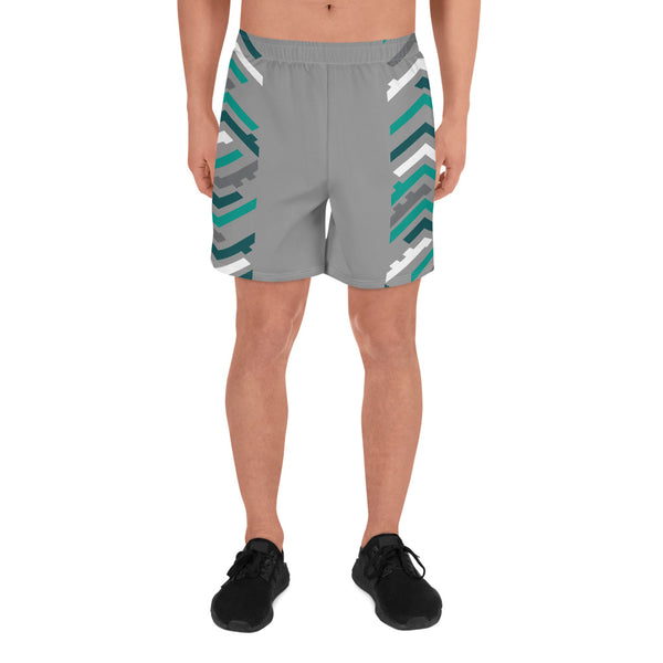 Side Pattern Men's Athletic Long Shorts