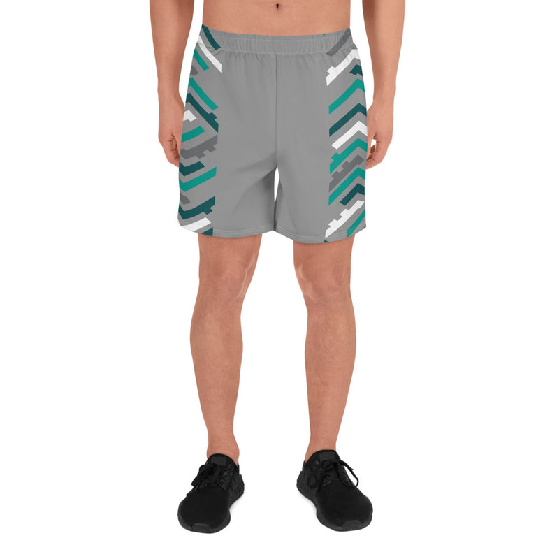 Side Pattern Men's Athletic Long Shorts