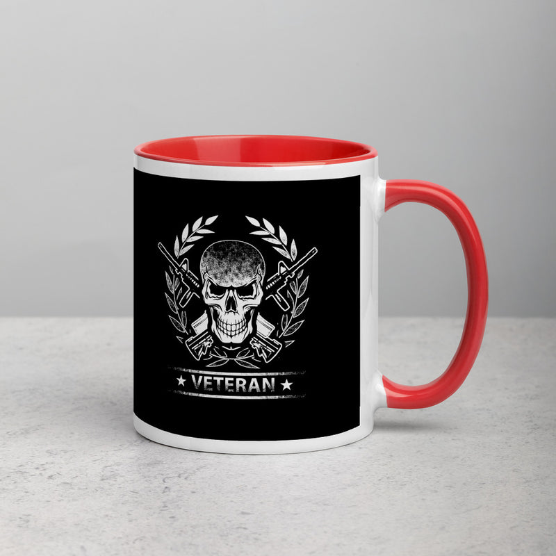 Skull Veteran Mug with Color Inside
