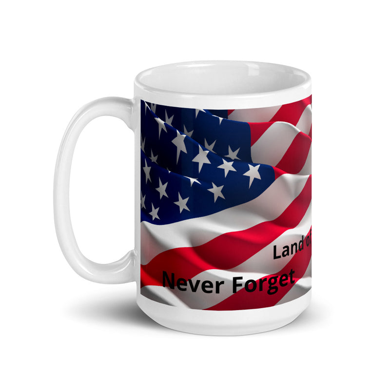 Never Forget White Glossy Mug (15 oz)
