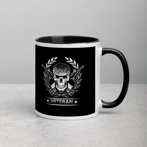 Skull Veteran Mug with Color Inside