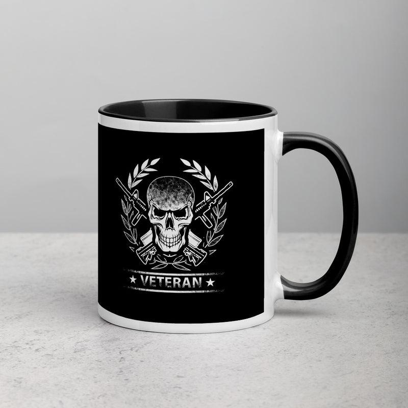 Skull Veteran Mug with Color Inside
