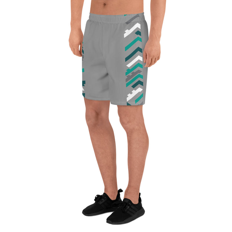 Side Pattern Men's Athletic Long Shorts