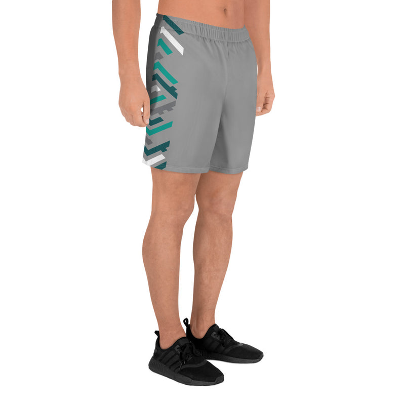 Side Pattern Men's Athletic Long Shorts