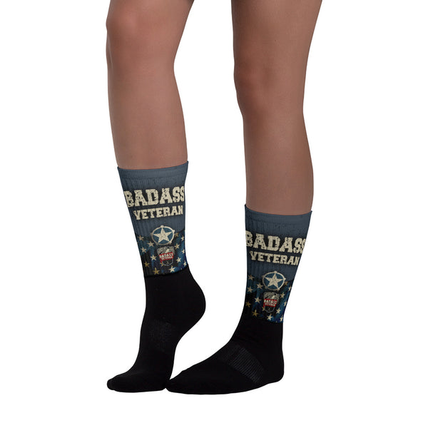 Blue Badass Veteran Socks