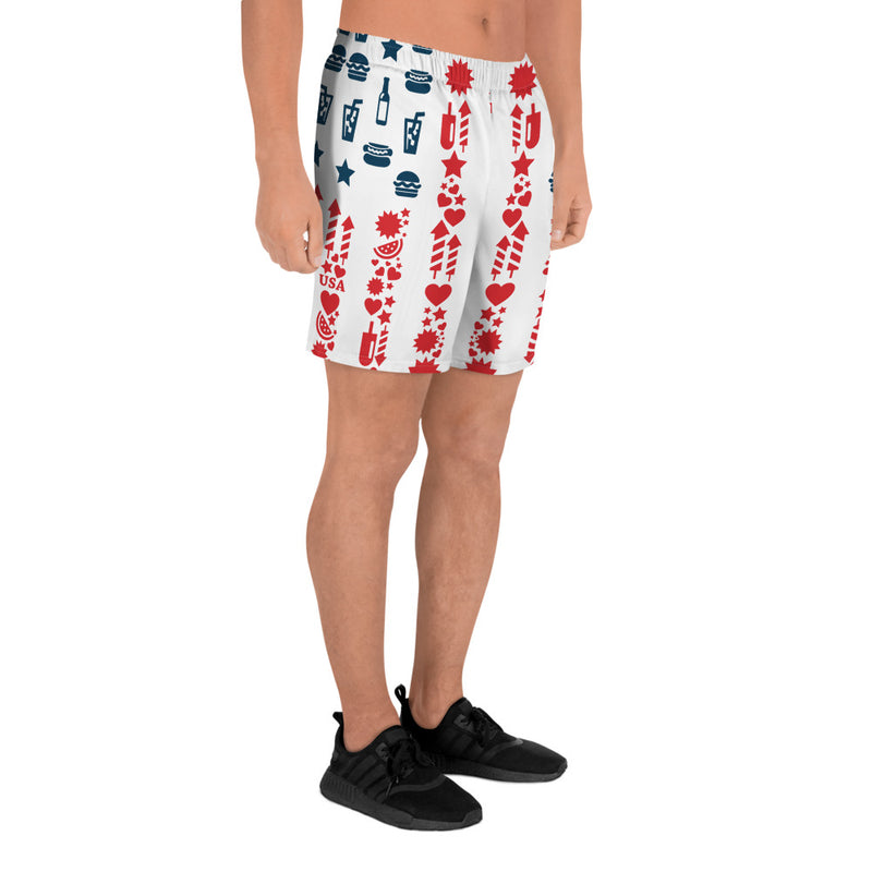 Navy Flag Men's Athletic Long Shorts