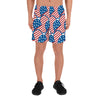 American Stripes Men's Athletic Long Shorts