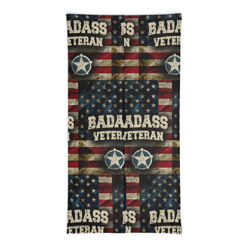 BadAss Veteran Red Star Neck Gaiter