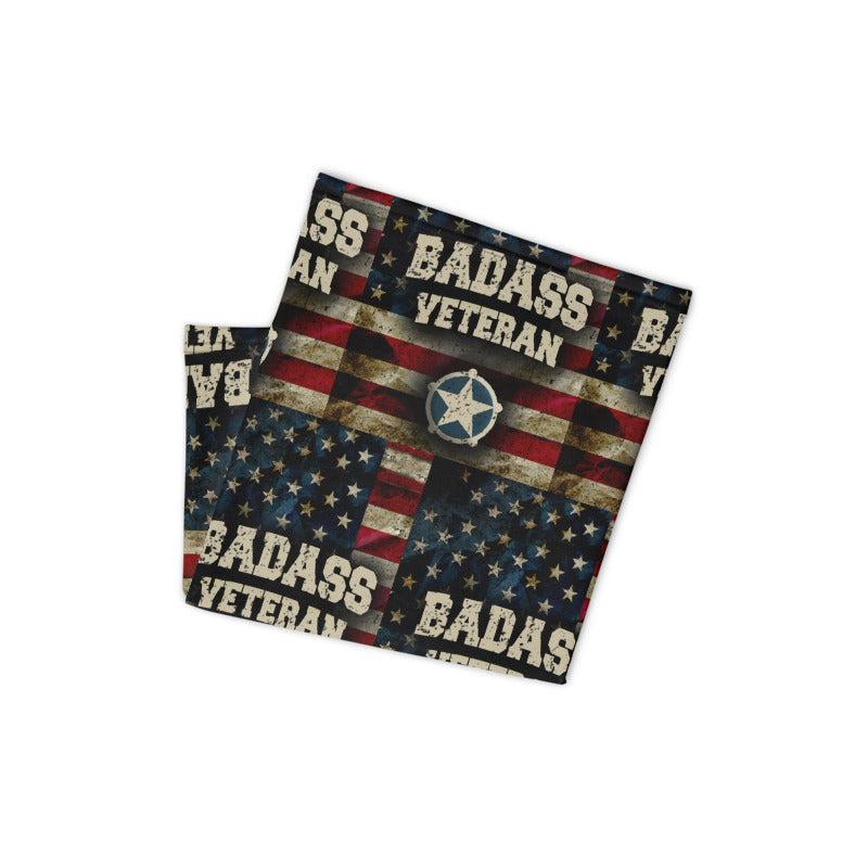 BadAss Veteran Red Star Neck Gaiter
