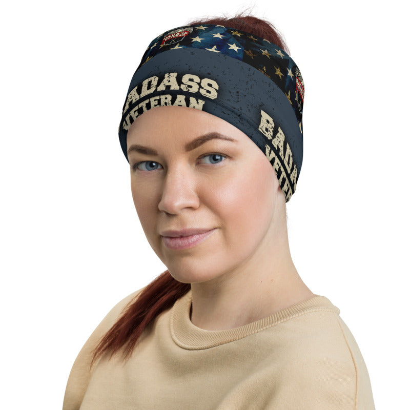 Badass Veteran Blue Star Neck Gaiter