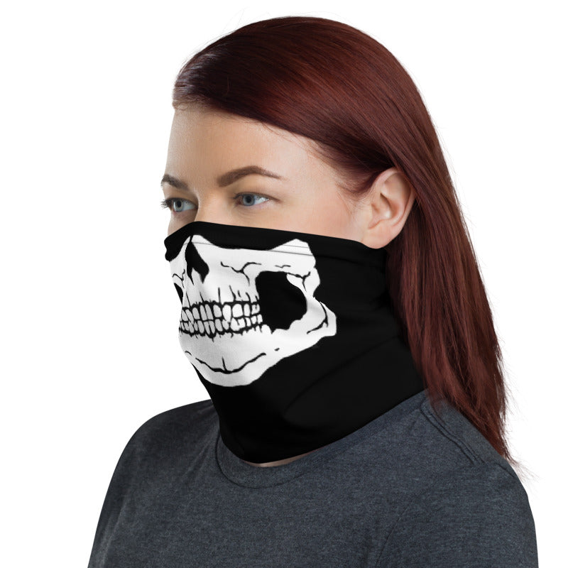White Skull Neck Gaiter