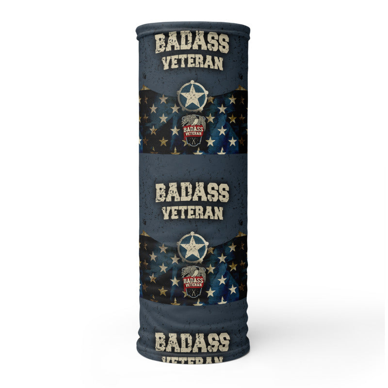 Badass Veteran Blue Star Neck Gaiter
