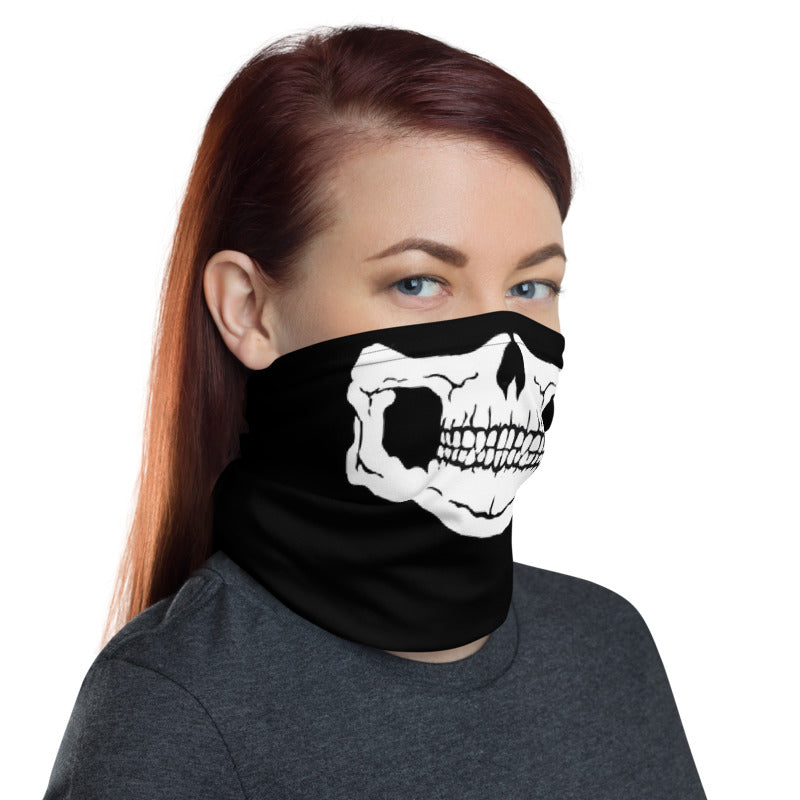 White Skull Neck Gaiter