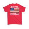 Badass Veteran Shirt (Back) - Red