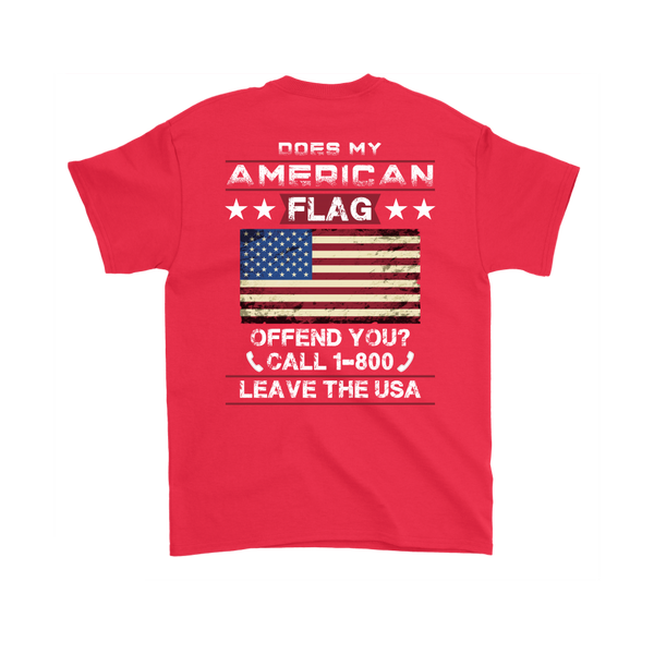 American Flag Shirt (Back) - Red