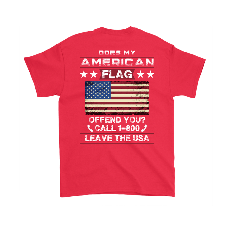 American Flag Shirt (Back) - Red