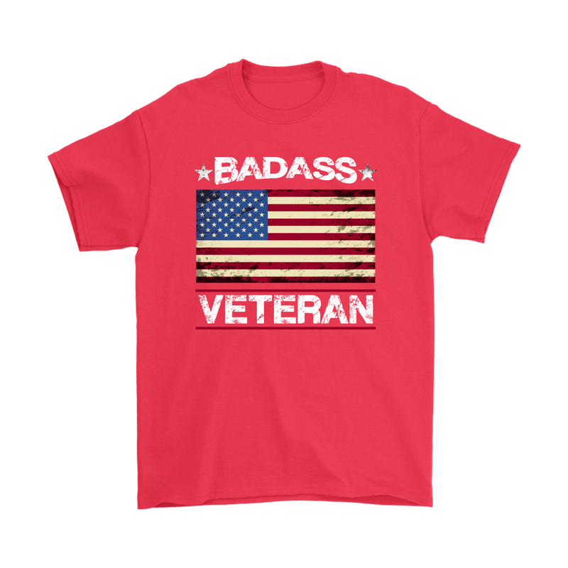Badass Veteran Shirt - Red