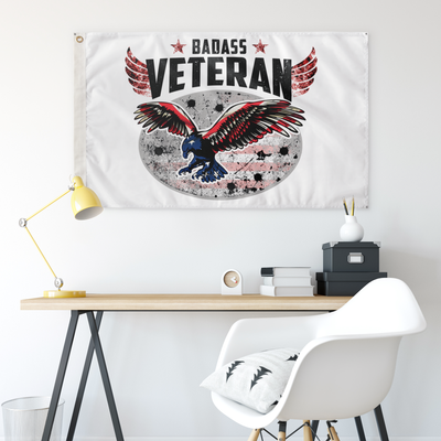 BadAss Veteran Eagle Flag