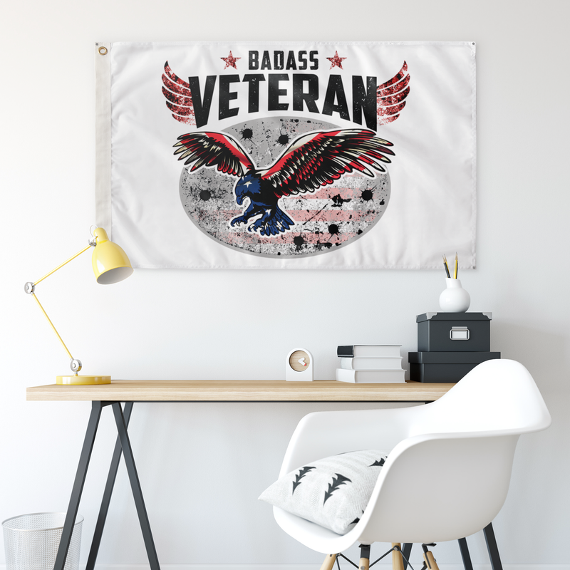 BadAss Veteran Eagle Flag