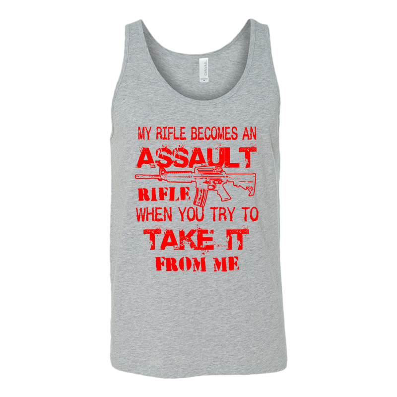 Assault Rifle Canvas Unisex Tank
